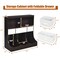 Freestanding Combo Cubby Bin Storage Organizer Unit W/3 Baskets-White